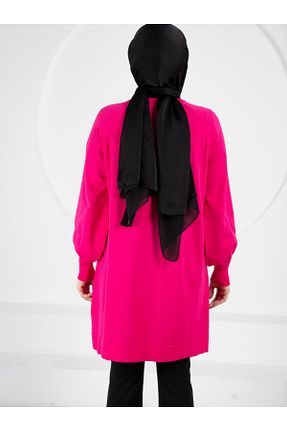 تونیک حجاب صورتی زنانه پنبه ای Nuss - کد 875720546