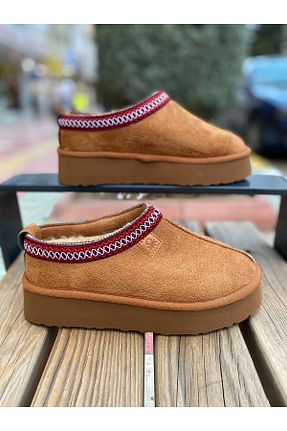 دمپائی قهوه ای زنانه چرم مصنوعی Benetton - کد 875731043