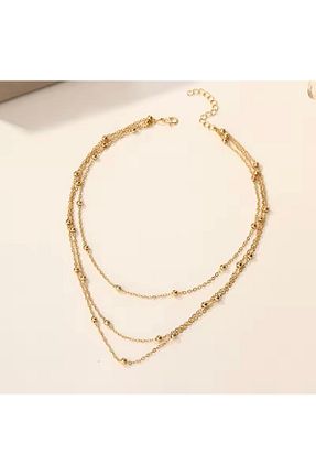 گردنبند استیل ( فولاد ) طلائی زنانه استیل (فولاد) derokas - کد 875727565