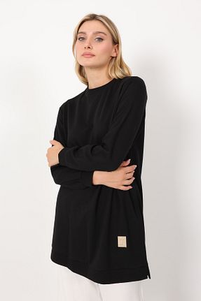 تونیک حجاب مشکی زنانه پنبه ای Linvey - کد 875732643
