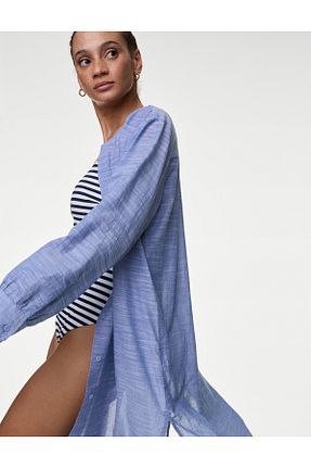 پیراهن آبی زنانه رگولار Marks & Spencer - کد 834425623