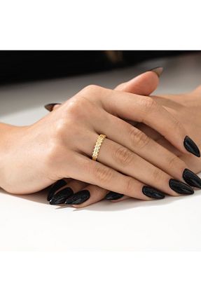 انگشتر نقره زرد زنانه زیرکن Akgül Silver - کد 875741397
