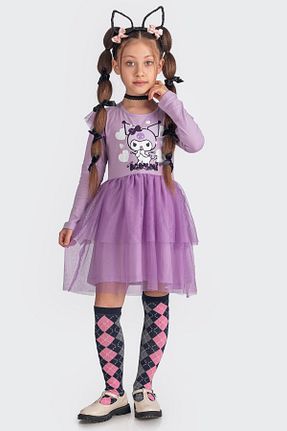 لباس بنفش بچه گانه بافت Minik Dolap - کد 873933971