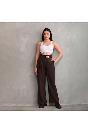 لباس قهوه ای زنانه بافتنی SİA STYLE - کد 875824970