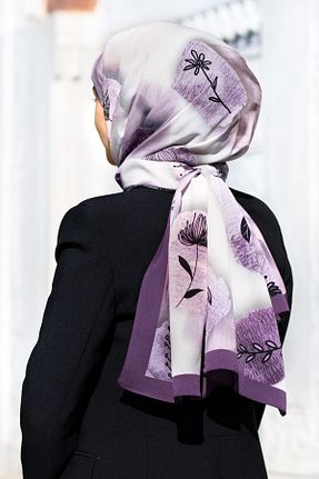 شال بنفش زنانه Medine İpeği Vissona - کد 875846482