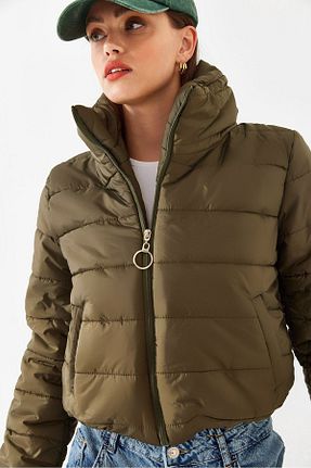 کاپشن خاکی زنانه پلی استر CoolLook - کد 875844431