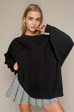 پلیور مشکی زنانه ساده Butik - کد 875843914