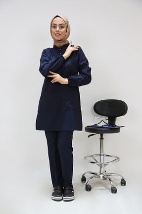 لباس کار سرمه ای ÇİZGİ MEDİKAL - کد 875879525