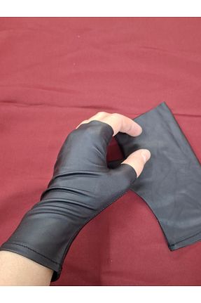 دستکش مشکی زنانه چرم مصنوعی es moda shop - کد 875867434
