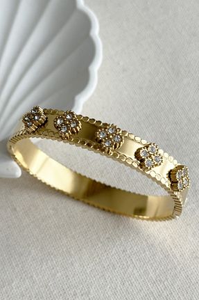 دستبند استیل (فولاد) طلائی زنانه استیل (فولاد) MODA - کد 858256612