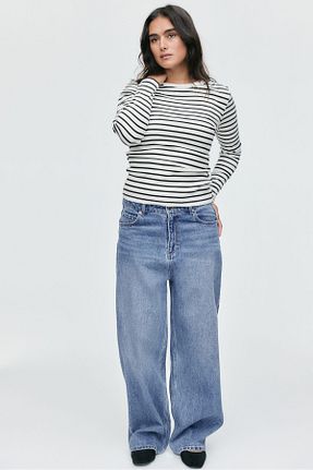 بادی سفید زنانه یقه دوچرخه H&M - کد 873639883