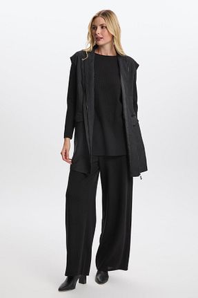 ست بالاتنه و پائین تنه مشکی زنانه بافتنی Zühre - کد 875900280