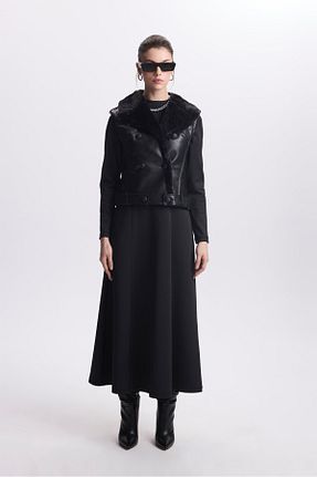 ست بالاتنه و پائین تنه حجاب مشکی زنانه رگولار Zühre - کد 857925217