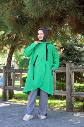 کلاه و ابایا سبز زنانه پلی استر Pieef - کد 875911093