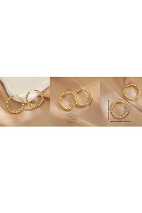 گوشواره استیل (فولاد) طلائی زنانه استیل ضد زنگ Mach - کد 847568333