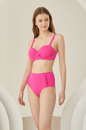 بالاتنه بیکینی زرشکی زنانه ساده Loya - کد 828060381