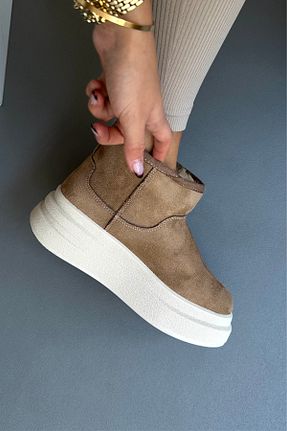 بوت / نیم بوت قهوه ای زنانه پارچه ای Mupa Shoes - کد 875915046
