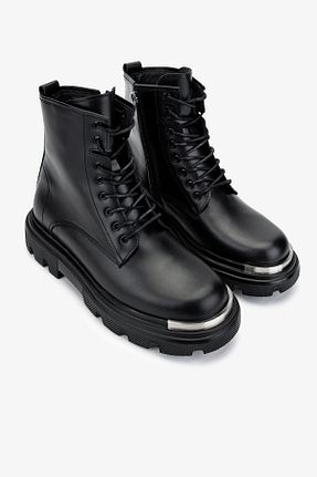 بوت / نیم بوت مشکی مردانه چرم خالص Valmenti - کد 875916089