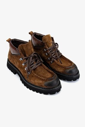 بوت / نیم بوت قهوه ای مردانه چرم خالص Valmenti - کد 875927138