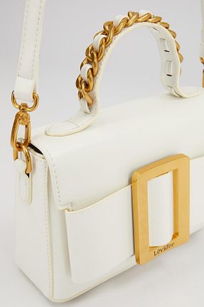 کیف دستی سفید زنانه چرم مصنوعی Levidor - کد 870293994