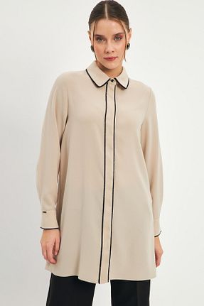 تونیک بژ زنانه بافتنی Zühre - کد 875928699