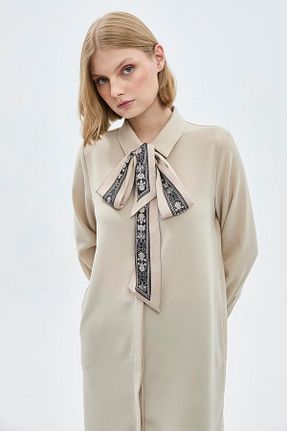 تونیک بژ زنانه بافتنی Zühre - کد 875928741