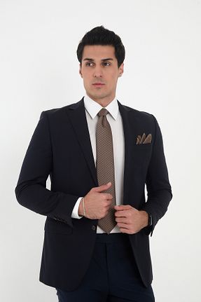 کراوات سرمه ای مردانه مخلوط پلی استر Brianze - کد 849995131