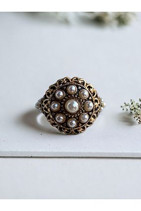 انگشتر جواهر قهوه ای زنانه مروارید FAYRA ACCESSORIES - کد 834730557