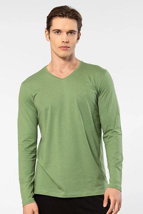 تیشرت سبز مردانه Fitted Cacharel - کد 875949059