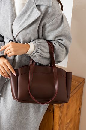 کیف دستی زرشکی زنانه سایز متوسط HONEY BAG - کد 875947311