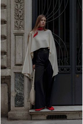 شلوار مشکی زنانه بافتنی Tailors Room - کد 875958640