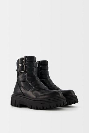 بوت / نیم بوت مشکی مردانه پلی اورتان Bershka - کد 875959001
