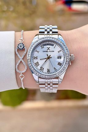 ساعت مچی سفید زنانه 31-35 میلی متر Daniel Klein - کد 878767279