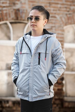 بادگیر و بارانی طوسی بچه گانه مخلوط پلی استر Zaziko Kids - کد 825256200