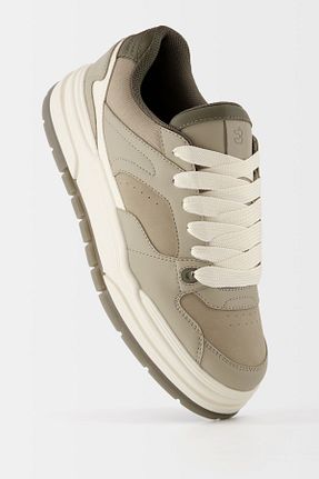 کفش اسنیکر قهوه ای مردانه بند دار Bershka - کد 875965769