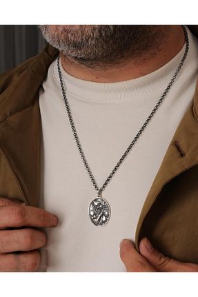 گردنبند نقره مشکی مردانه 925 عیار MEKS JEWELS - کد 875957891