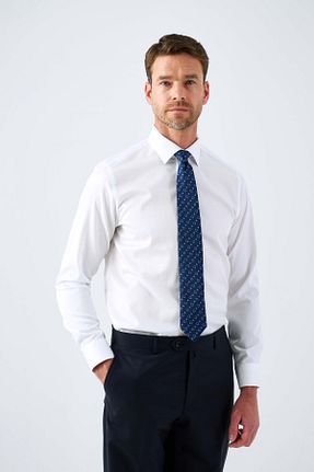 پیراهن سفید مردانه یقه کلاسیک Paşahan - کد 875980592