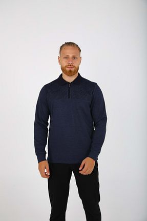 پلیور آبی مردانه ساده Brango - کد 875974860