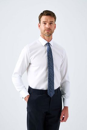پیراهن سفید مردانه یقه کلاسیک Paşahan - کد 875976622