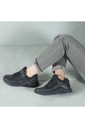 کفش پیاده روی مشکی مردانه چرم مصنوعی Jump - کد 456930001