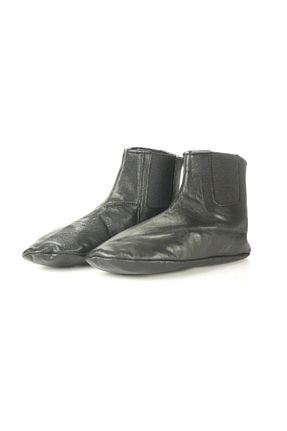 بوت خانگی مشکی زنانه چرم خالص MODVALU - کد 875971934