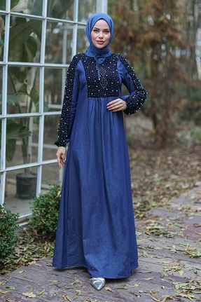 لباس حجاب آبی زنانه اورسایز MİSSKAYLE - کد 876015870