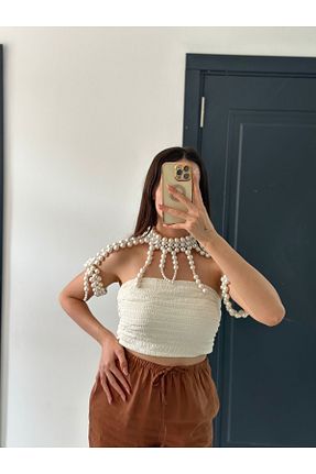 گردنبند مروارید سفید مروارید اقیانوس Lina - کد 875988837