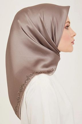 روسری قهوه ای İpek Tivil Armine - کد 876097659