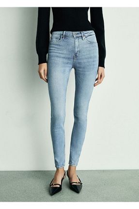 شلوار جین آبی زنانه رگولار MANGO - کد 847341790