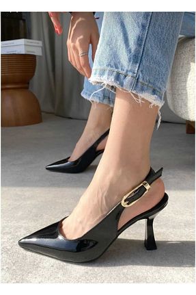 کفش پاشنه بلند کلاسیک مشکی زنانه چرم لاکی Wiami - کد 876128991