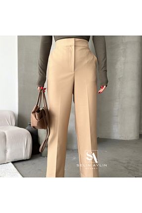 شلوار بژ زنانه پارچه Karol - کد 876148454
