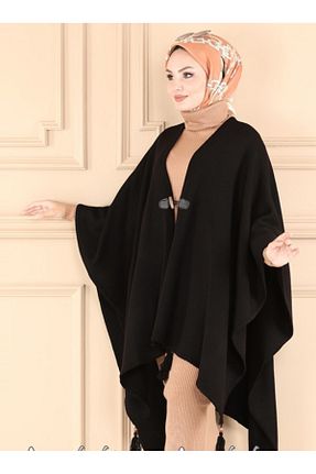 پانچو مشکی زنانه اکریلیک MODA - کد 876185856