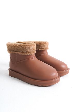 بوت / نیم بوت قهوه ای زنانه چرم مصنوعی Liza Shoes - کد 876205692