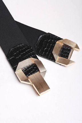 کمربند مشکی زنانه چرم مصنوعی NOWVAGE - کد 876195498